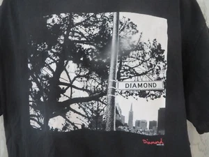 Diamond SUPPLY TEE BLACK Diamond Street SIGN XL rare - Picture 1 of 3