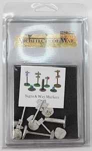 Architects Of War Signs Way Markers 28mm Pewter Model For D&D Roll Play Terrain - Picture 1 of 8