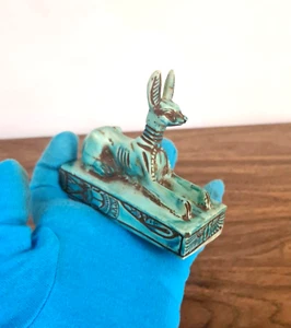 God Anubis Shrine of Tutankhamun Rare Hand-Carved Stone Statuette - Picture 1 of 13