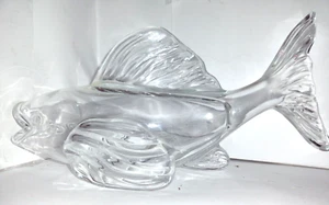 Glass Hand Blown 11" Art Glass Fish Statue Figurine - Picture 1 of 9