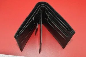 Single fold Genuine  Handmade leather Wallet with central leaf* - Picture 1 of 2