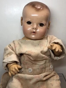 15” Vintage Antique Effanbee Doll DyDee Baby 1940 Rubber Body Sleep Eyes #Me - Picture 1 of 12