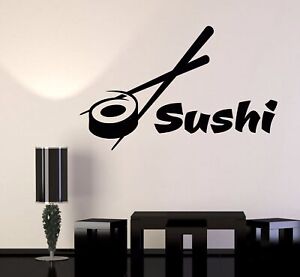 Vinyl Wall Decal Sushi Bar Restaurant Food Japanese Cuisine Stickers (1077ig)