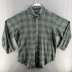 Ralph Lauren Plaid Cotton Flannel Shirt Green Men’s Size XL - Picture 1 of 6