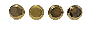 Lot of 4 Cabinet Drawer Round Knobs Pulls Brass Gold Tone Hardware - Picture 1 of 8
