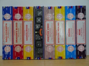 Satya ~ Mixed Assortment (A) ~ 8 x 15g Packs ~ Incense Sticks - Picture 1 of 1