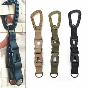 Paquete de 2 Mosquetones Exterior Bolsa Gancho Correas Hebilla Molle Cinturón Colgar Llavero Clip - Imagen 1 de 8