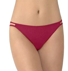 Size 8 (XL) Vanity Fair 18108 String-Bikini Panties Holly Berry NEW w/tags Red - Picture 1 of 2