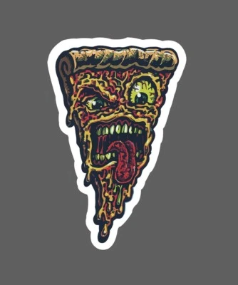 Pizza Slice Sticker Angry Face Waterproof - Image 1 of 3
