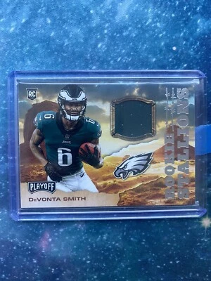 2021 Panini Playoff DeVonta Smith Rookie Stallions RS-DSM RC Jersey - Image 1 of 2