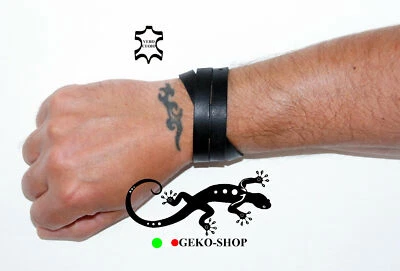 BRACCIALE CUOIO INCROCIATO ARTIGIANALE CON FIBBIA REGOLABILE POLSINO UOMO PELLE - Immagine 1 di 2