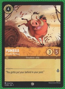 Pumbaa - Friendly Warthog - Disney Lorcana: The First Chapter #17 - TCG Card