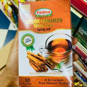 FADNA CEYLON CINNAMON TEA Natural Best Herbal Tea 10 Bags Balance Sugar Organic