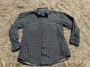 Panhandle Boy's Blue Geometric Print Western Cowboy Shirt Size M /10 - Picture 1 of 4
