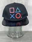 PlayStation Druckknopflasche Mütze schwarz Controller Logo Kunstleder Rechnung Kappe