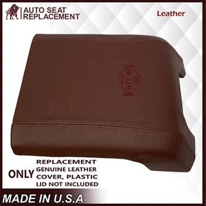 Real Leather Center Console Lid Armrest Cover 2011 2012 Ford F250 King Ranch - Picture 1 of 12