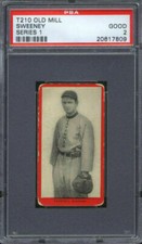 1910 T210-1 Old Mill Hugh Sweeney PSA 2 Savannah Indians