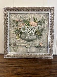 3D Strauß Rosen und Blumen Wandplakette Design von Kate McRostie 12 Zoll x 12 Zoll - Bild 1 von 4
