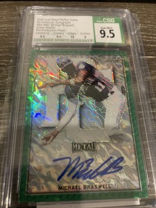 2020 Leaf Metal￼ Perfect Game Green marble￼ Michael Braswell Auto Pre-Production