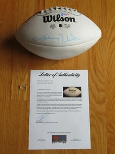 HOFers JOHNNY UNITAS - DAN MARINO - ERIC DICKERSON signed Football PSA AH870362 - Picture 1 of 5