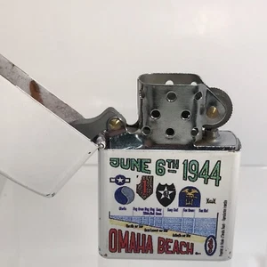 Vintage Omaha Beach June 6th 1944 Flip Top Lighter - Picture 1 of 10