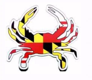Maryland Flag Crab Car Refrigerator Die Cut Magnet NEW Fast Free Ship - Imagen 1 de 3