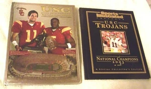 2 USC QB Matt Leinart Bücher: USC Trojaner Nat'l Champs 2003 & 2005 Fußballpresse - Bild 1 von 11
