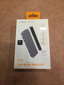 Hyper -HYPERDRIVE DUO PRO 7-in-2 USB-C Hub for macbook Pro / Air - Picture 1 of 7