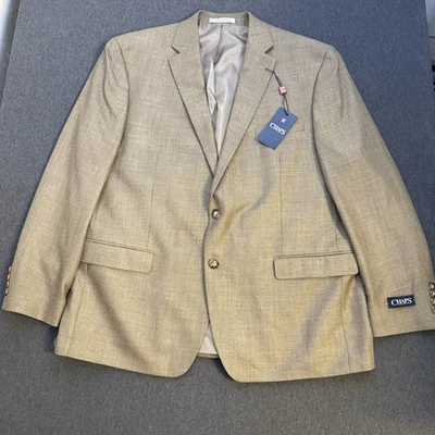 Abrigo deportivo Chaps para hombre 46R nuevo con etiquetas tostado clásico preppy cuatro botones Foto 1 de 4