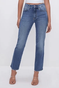 Good American Damen 6-12 Always Fits Good Legs Straight Jeans Stretch Mid Rise - Bild 1 von 9