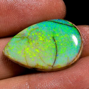 Sterling MONARCH OPAL pear cabochon loose gemstone 8.30 Cts. (15 x 24 x 03 mm) - Picture 1 of 7