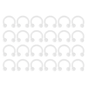 18Pcs Transparent Nose Rings Acrylic Jewelry for Lip and Nose Piercings - Picture 1 of 11