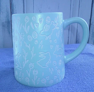 Bunny Rabbit Coffee Tea Mug Mint Green 16 Ounces Global Design Collectible - B3 - Picture 1 of 4