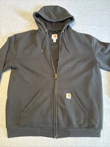 Carhartt Full Zip Hoodie Men’s Medium Forest Green Rain Defender - Picture 1 of 12