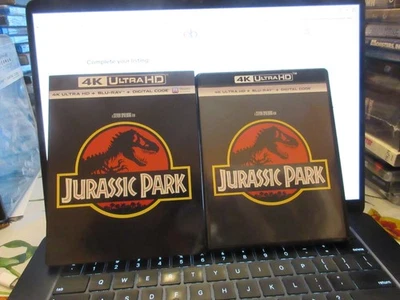 Jurassic Park 4K UHD + Blu-ray with Slip Cover  mint discs  pls read - Imagem 1 de 4