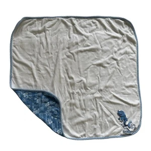 Small Wonders Blue White Whale Cotton Baby Blanket Sun Hawaii Aloha Ocean Travel - Picture 1 of 7