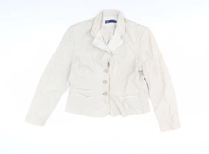 Aria Women's Beige Linen Suit Jacket Size 16 - Picture 1 of 12