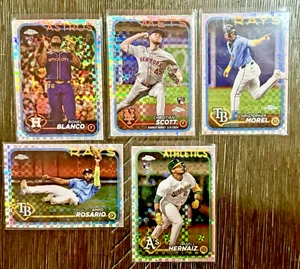 (5) 2024 Chrome Update X-Fractor Morel Rosario & Scott Nolan Hernaiz RC Rookies - Picture 1 of 4