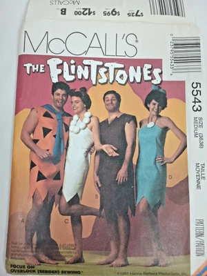 McCall's 7743 Unisex Adult Costume The  Flintstones  Sewing pattern Med  cut - Image 1 of 4