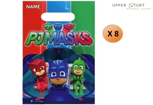 PJ Masks Loot Bags 8 Pack Treat Bag Party Supplies FAST SHIPPING - Picture 1 of 1