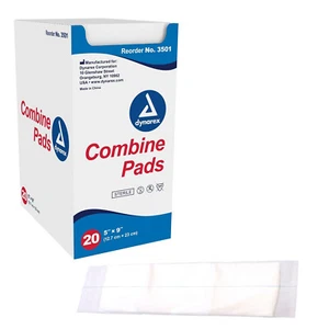 20 Dynarex Bauch Mähdrescher Pads steril 5x9 Bandagen Wundverband Drain 3501 - Bild 1 von 1