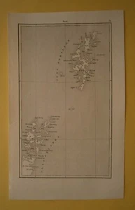 Mapa Duvotenay 1840 Islas Shetland e Islas Orcadas, Escocia - Imagen 1 de 1