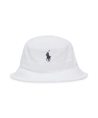 Genuine Polo Ralph Lauren Cotton Blend Terry Bucket Hat - White - Image 1 of 4