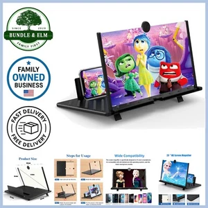 20 Inch Cell Phone Screen Amplifier Foldable 3D HD Magnifier for Movies Gaming - Picture 1 of 9