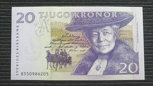 SWEDEN 20 Kronor 1998 P63a UNC Banknote - Picture 1 of 2