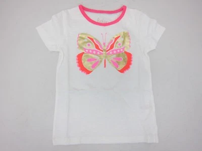 Boden Girl's Fun Detail Butterfly T-Shirt 6-7Y Cream  New - Image 1 of 4