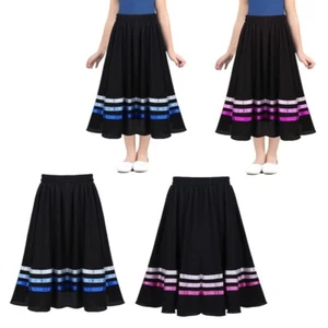 Kids Girls Full Circle Ballet Character Skirts Ballerina Lyrical Dance Skirt - Picture 1 of 22