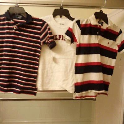 boys size 7 patriotic red white blue polo hilfiger tommy - Imagem 1 de 4