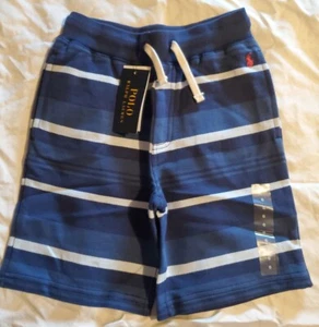 Polo Ralph Lauren Little Boys Terry Shorts Navy Stripe Sz 6 - NWT - Picture 1 of 1