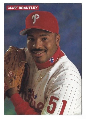 1992 Philadelphia Phillies Cliff Brantley 4 x 6 inch postcard Cover